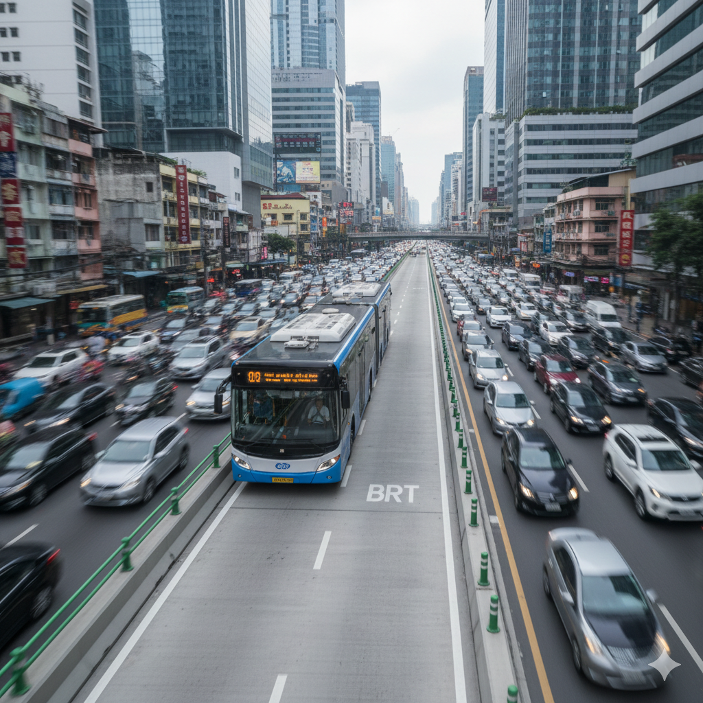 Fenomena Bus Rapid Transit (BRT) Asia: Solusi Kemacetan Kota Metropolitan.